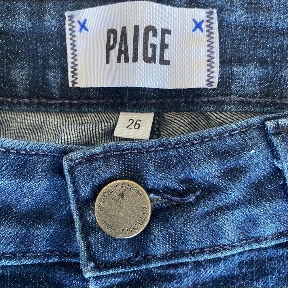 Paige Kylie Crop Jeans Size 26 - Cuffed Denim Pants, Cotton Blend - Picture 5 of 8